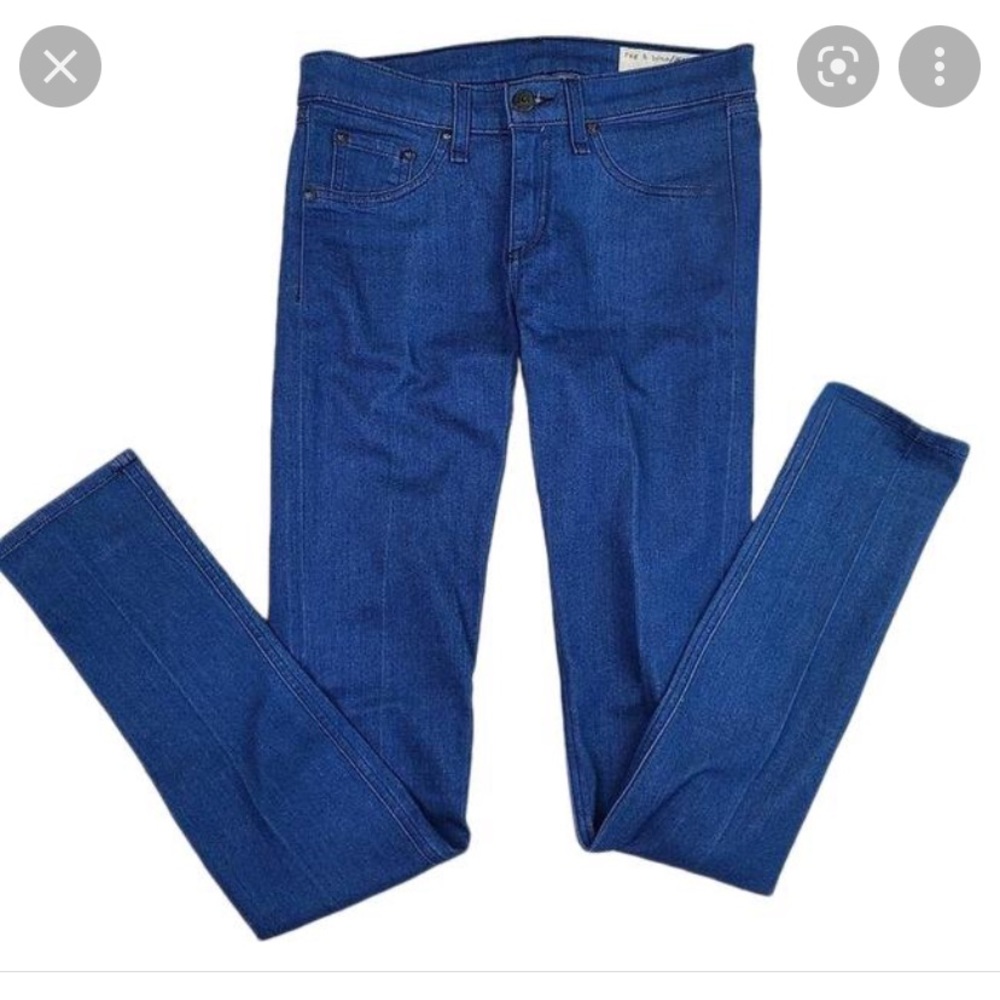 Rag and Bone high rise skinny jeans Skye color